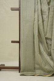 Sage Green White Maheshwari Saree - SRSGWMS996
