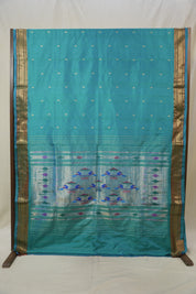 Teal Green Silk Paithani Saree - SRTGSPS767