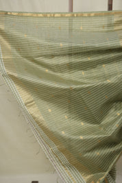 Sage Green White Maheshwari Saree - SRSGWMS996