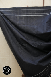 Black Pochampalli Cotton Ikat Saree - SRBPCIS498