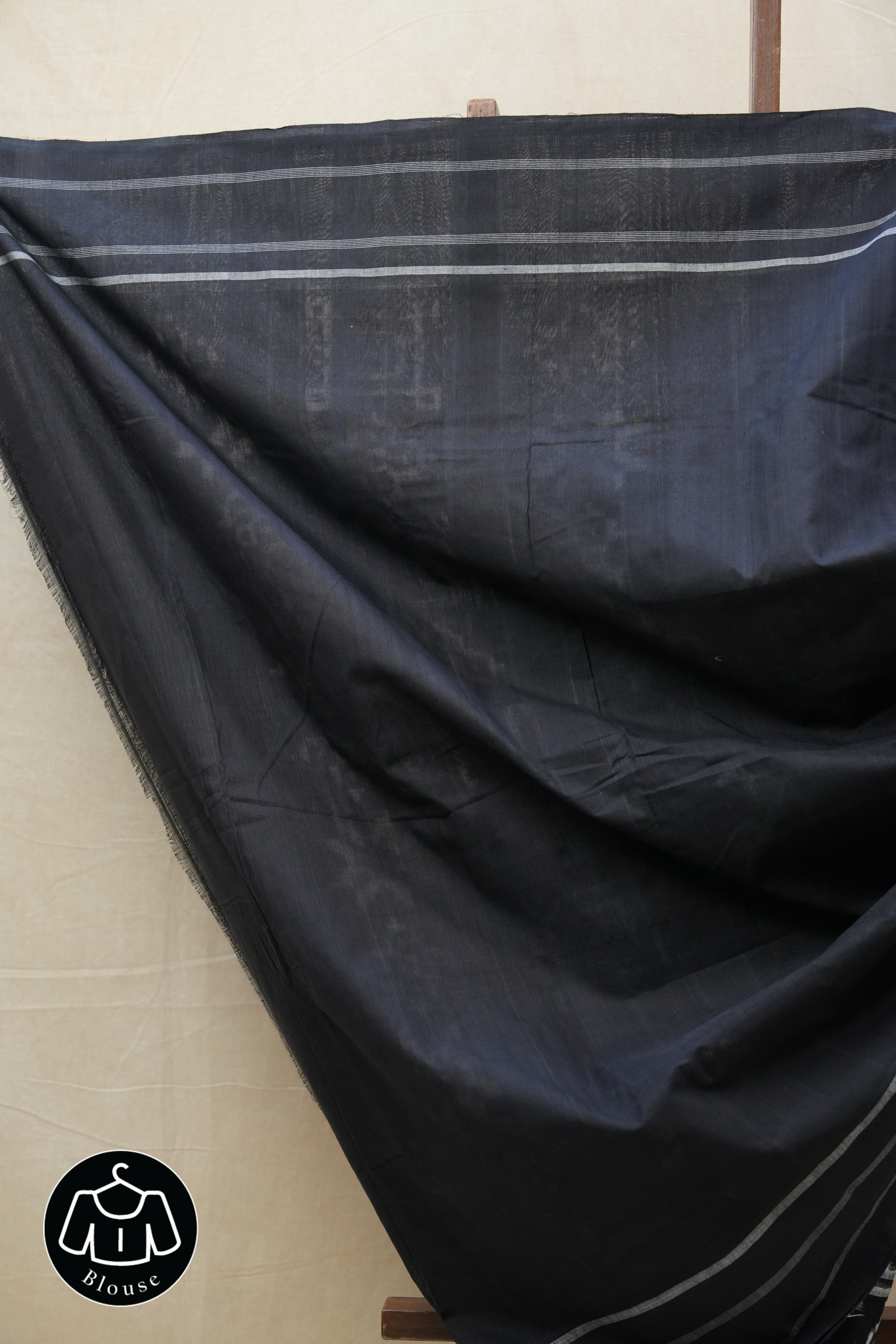 Black Pochampalli Cotton Ikat Saree - SRBPCIS498