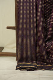 Wine Raw Silk Saree - SRWRSS1129