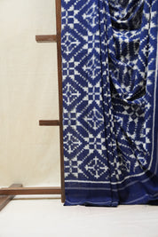 Blue Pochampalli Cotton Ikat Saree - SRBPCIS500