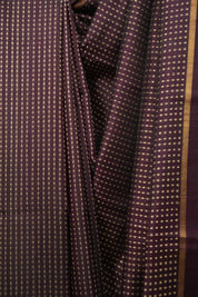 Wine Raw Silk Saree - SRWRSS1129