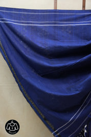 Blue Pochampalli Cotton Ikat Saree - SRBPCIS500