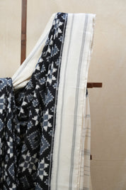 Black Pochampalli Cotton Ikat Saree - SRBPCIS499