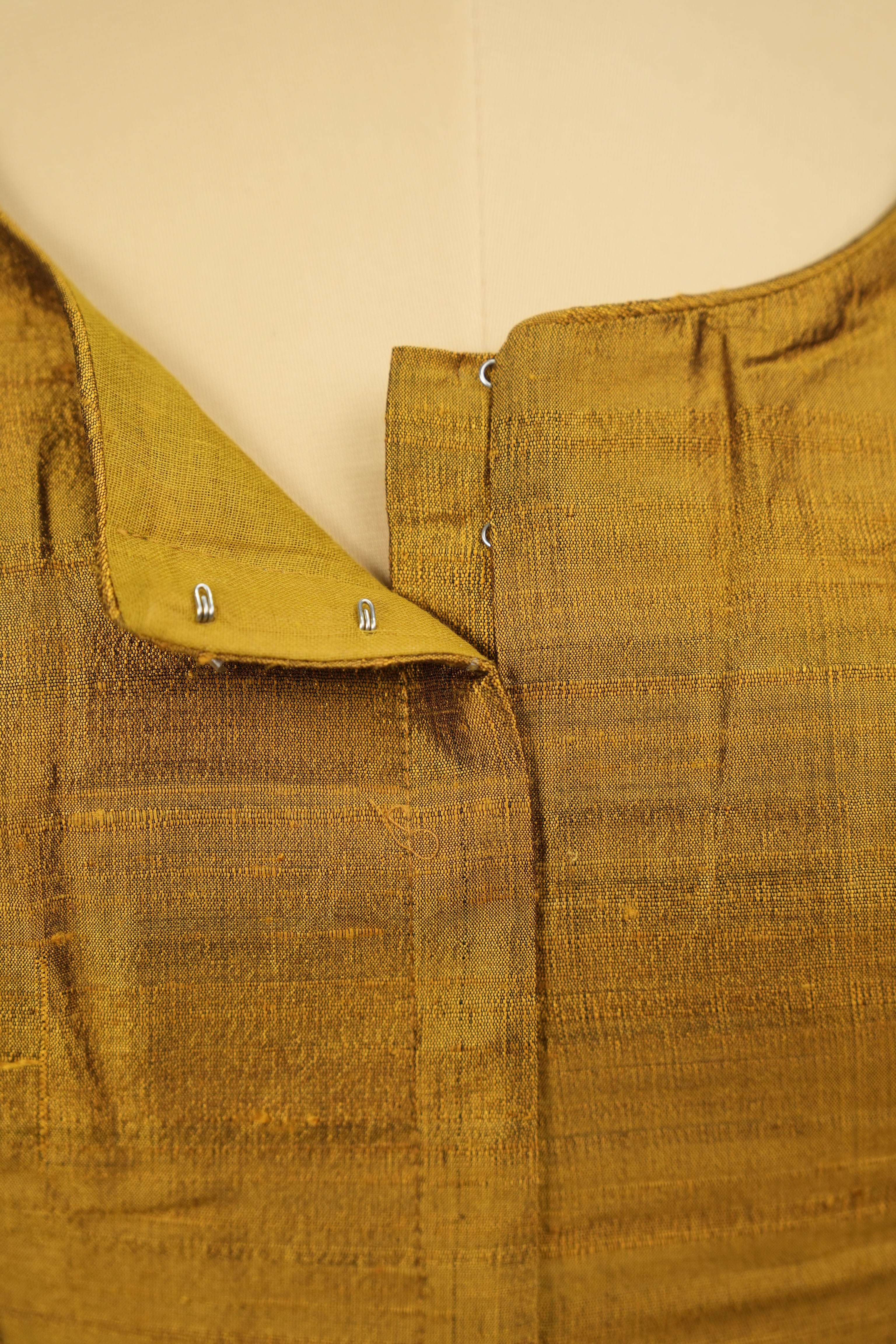 Golden Raw Silk Blouse - SRGRSB19