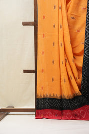Yellow Pochampalli Cotton Ikat Saree - SRYPCIS525