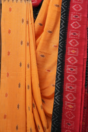 Yellow Pochampalli Cotton Ikat Saree - SRYPCIS525