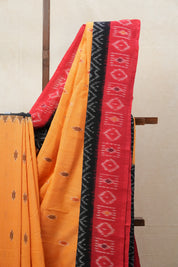 Yellow Pochampalli Cotton Ikat Saree - SRYPCIS525