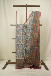 White Kota Doria Saree - SRWKDS311
