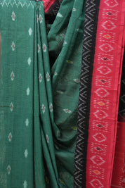 Green Pochampalli Cotton Ikat Saree - SRGPCIS524