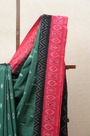 Green Pochampalli Cotton Ikat Saree - SRGPCIS524