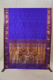 Blue Silk Paithani Saree - SRBSPS773