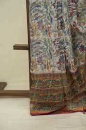 White Kota Doria Saree - SRWKDS311