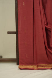 Pestle Red Cotton Paithani Saree - SRPRCPS745