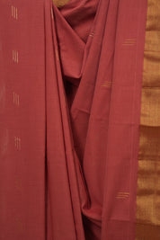 Pestle Red Cotton Paithani Saree - SRPRCPS745