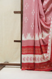 Pink Pochampalli Cotton Ikat Saree - SRPPCIS523