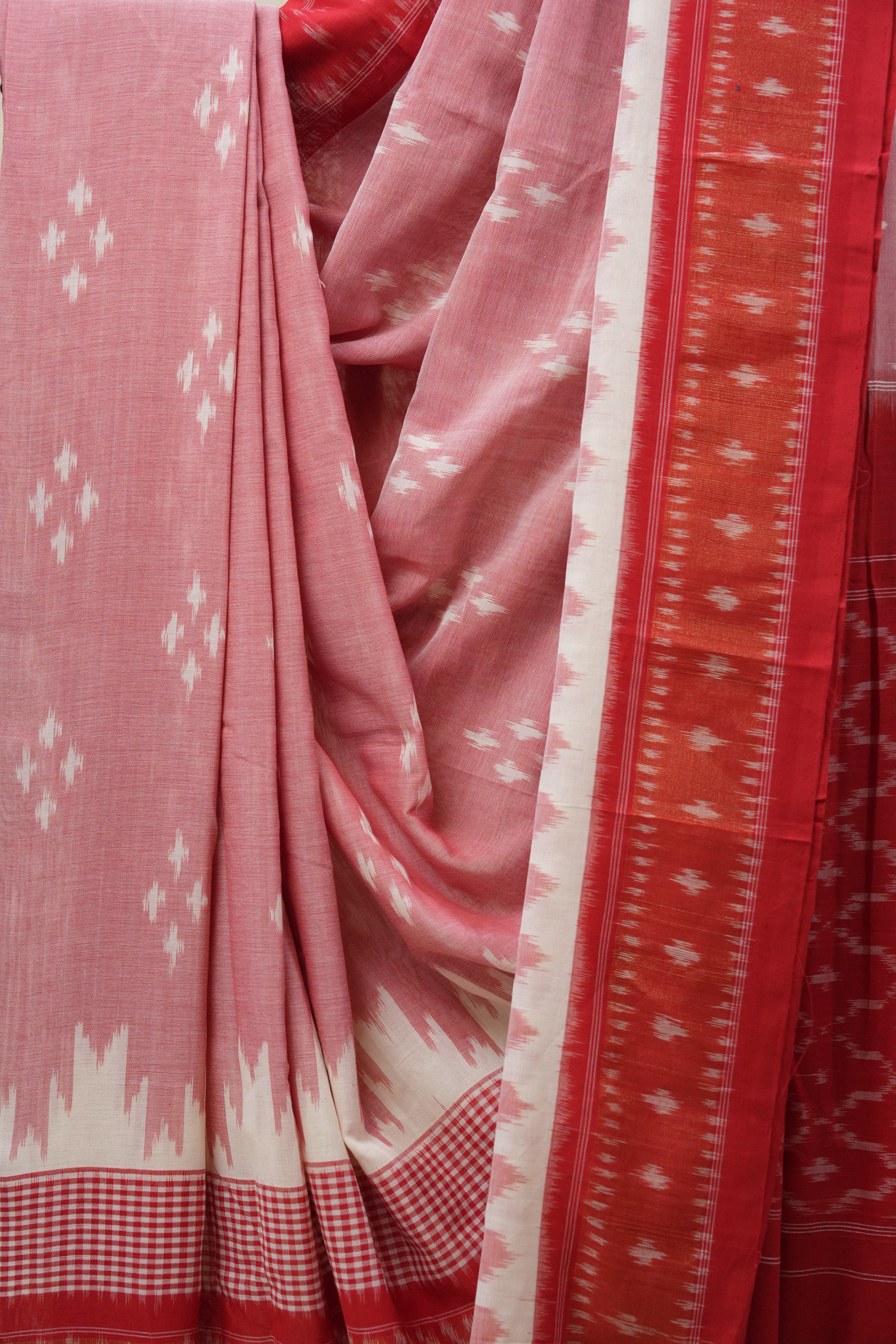 Pink Pochampalli Cotton Ikat Saree - SRPPCIS523