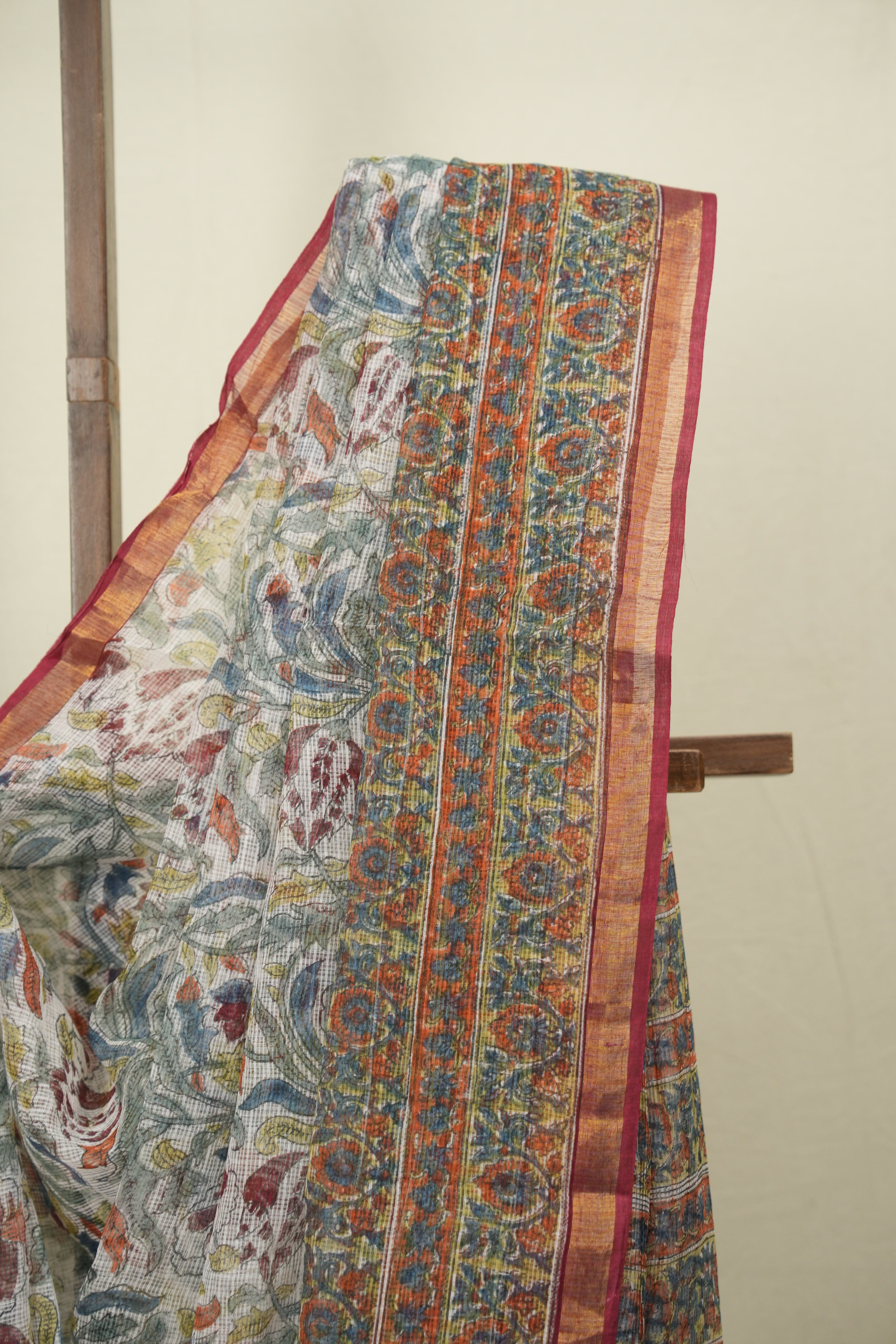 White Kota Doria Saree - SRWKDS311