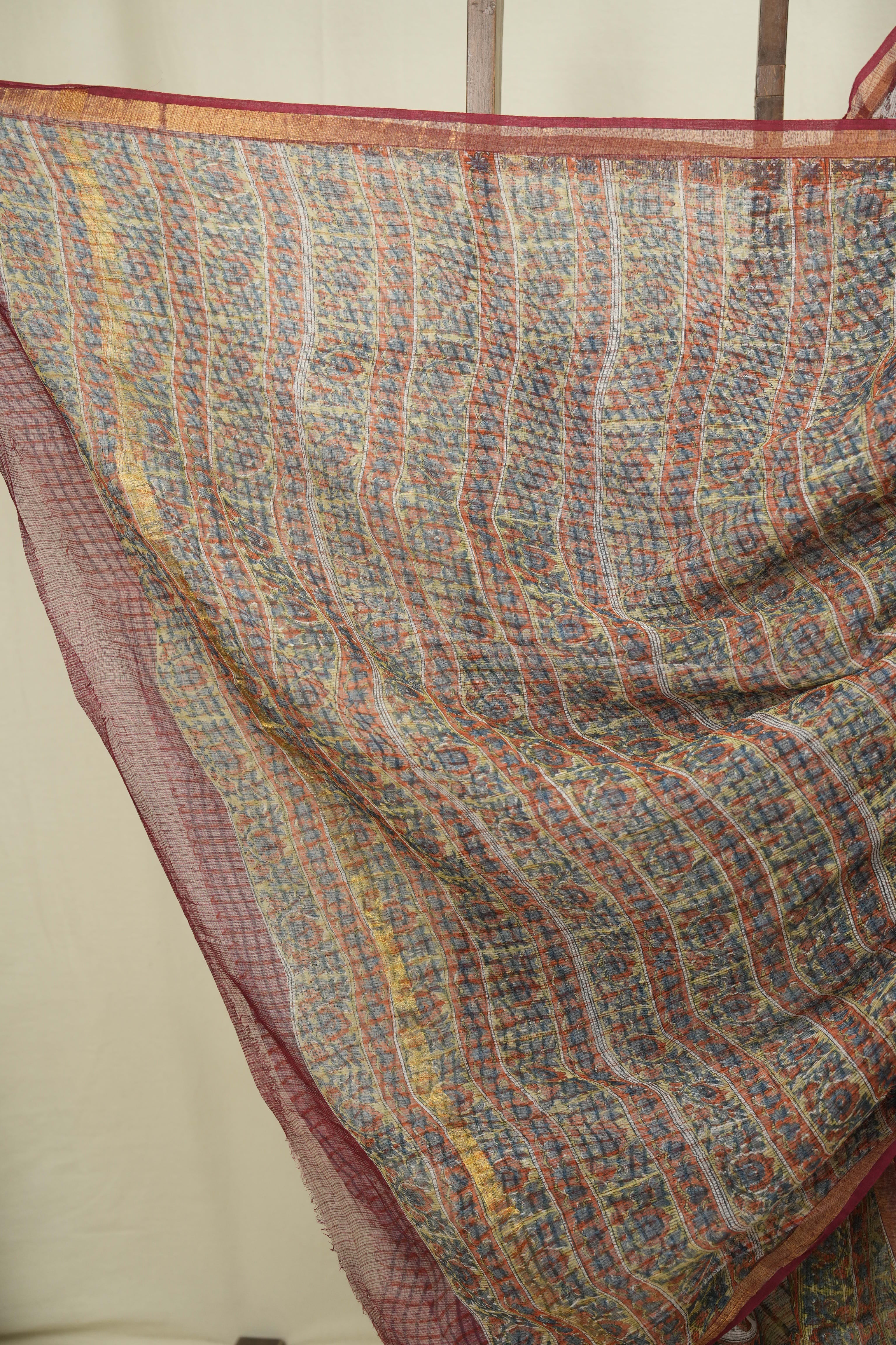 White Kota Doria Saree - SRWKDS311