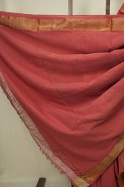 Pestle Red Cotton Paithani Saree - SRPRCPS745