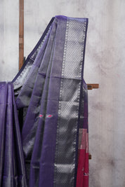 Purple Maheshwari Tissue Saree - SRPMTS396