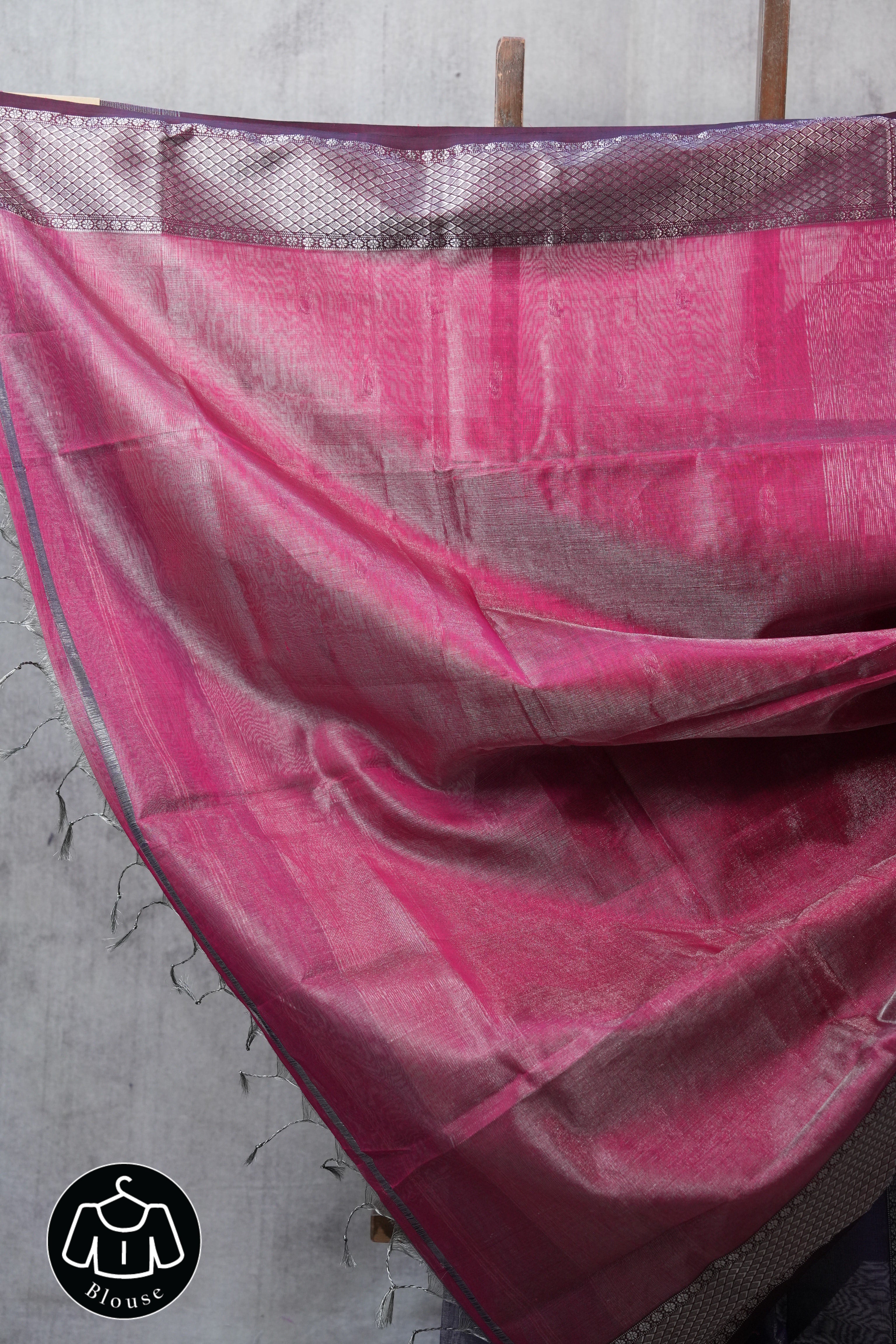Purple Maheshwari Tissue Saree - SRPMTS396