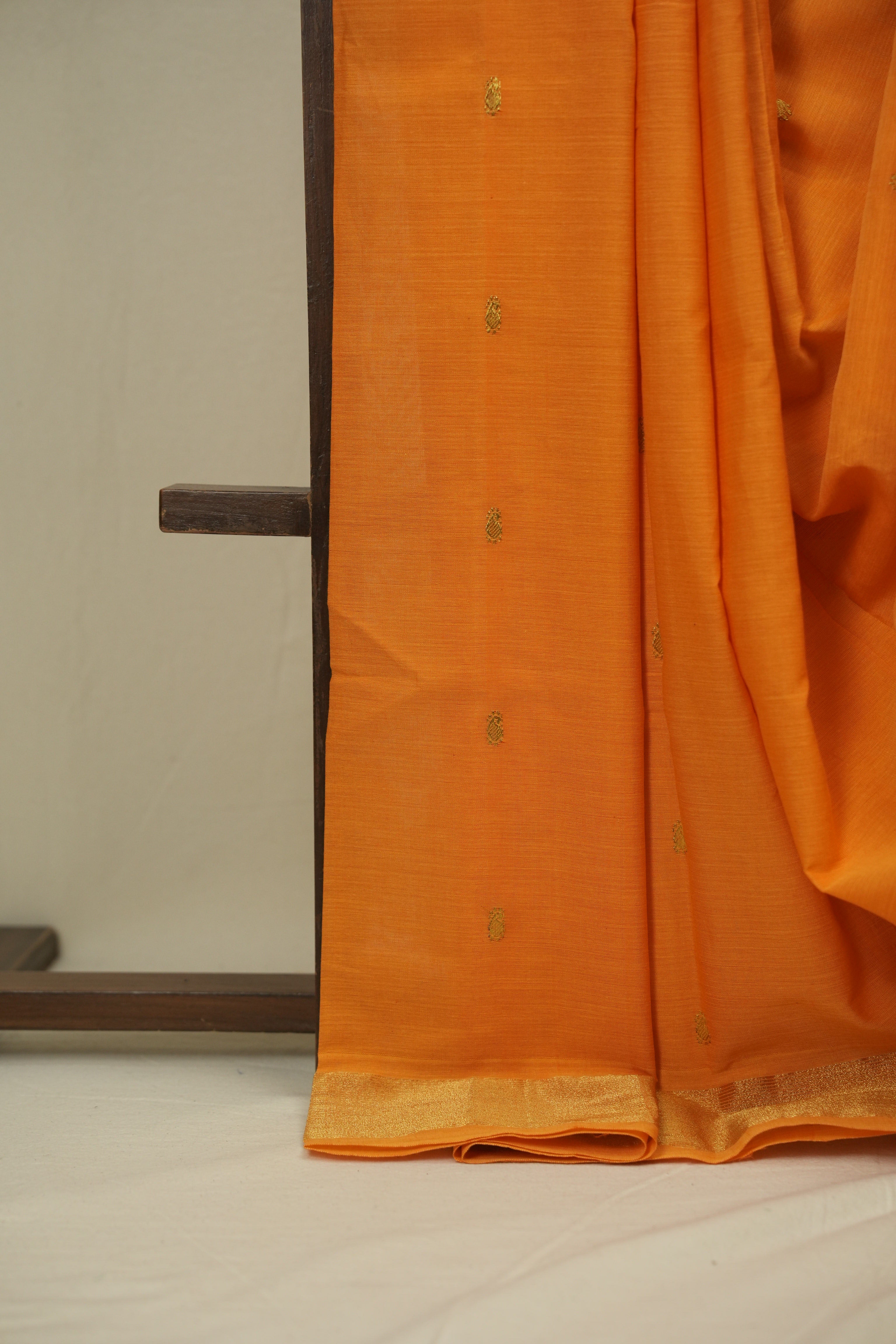 Orange Cotton Paithani Saree - SROCPS752