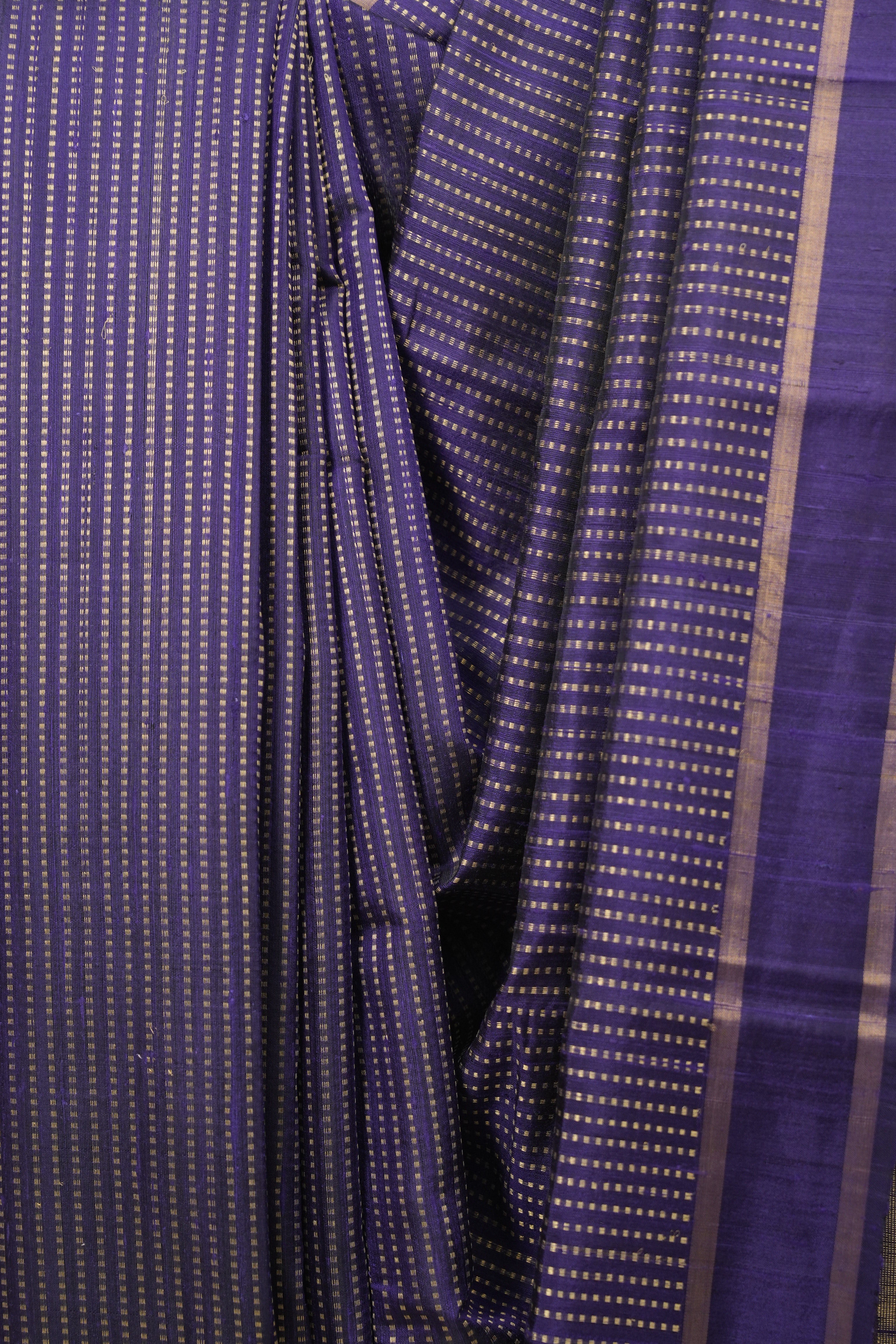 Blue Raw Silk Saree - SRBRSS1128