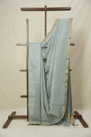 Green White Maheshwari Saree - SRGWMS998