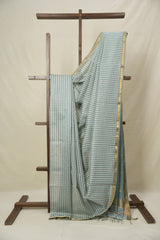Green White Maheshwari Saree - SRGWMS998
