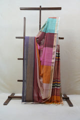 Multicolor Maheshwari Tissue Saree - SRMMTS542