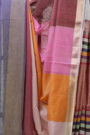 Multicolor Maheshwari Tissue Saree - SRMMTS542