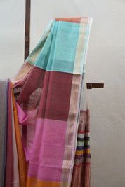 Multicolor Maheshwari Tissue Saree - SRMMTS542