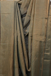 Two Tone Gold Maheshwari Tissue Saree - SRTTGMTS408