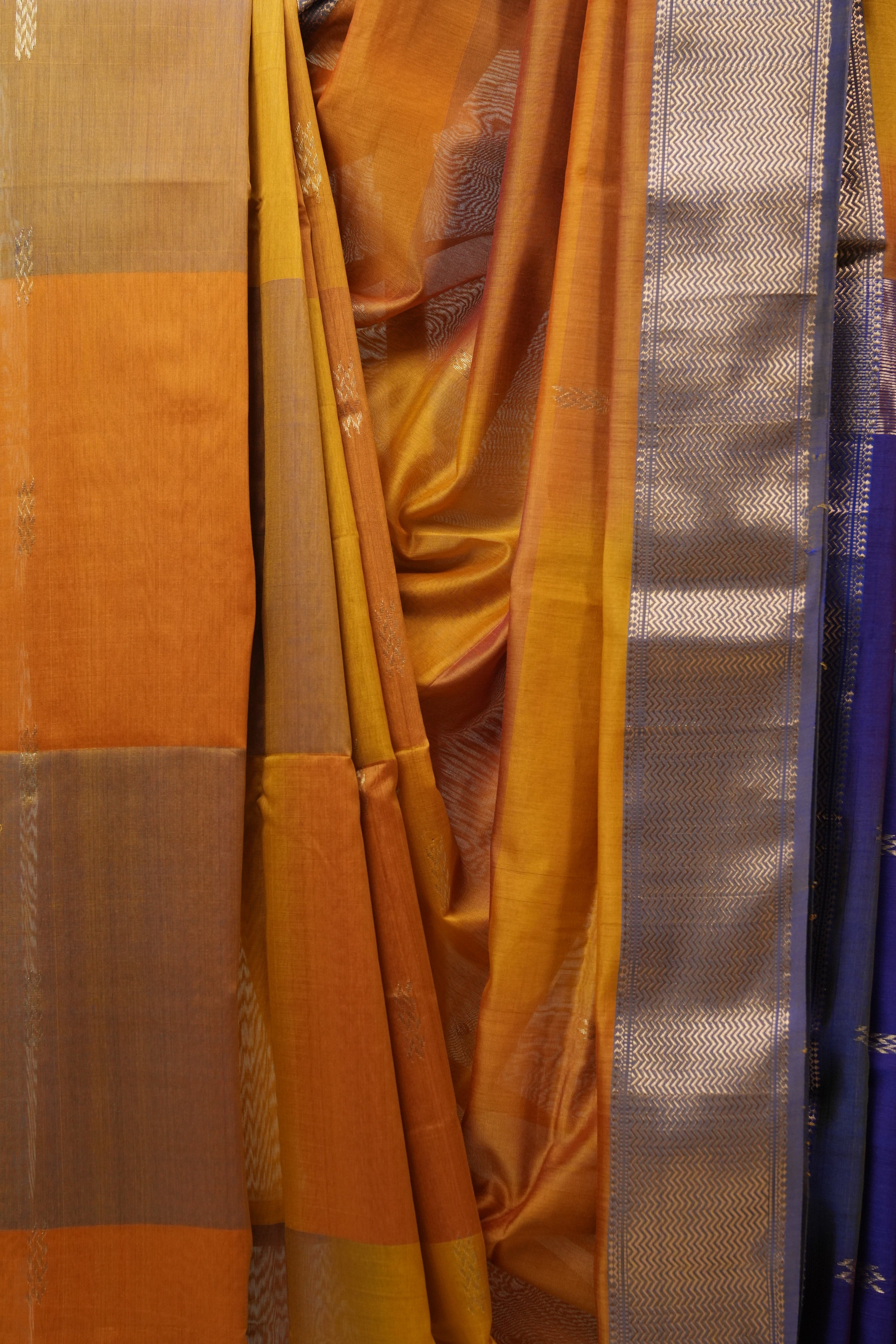 Orange Maheshwari Saree - SROMS181-PI