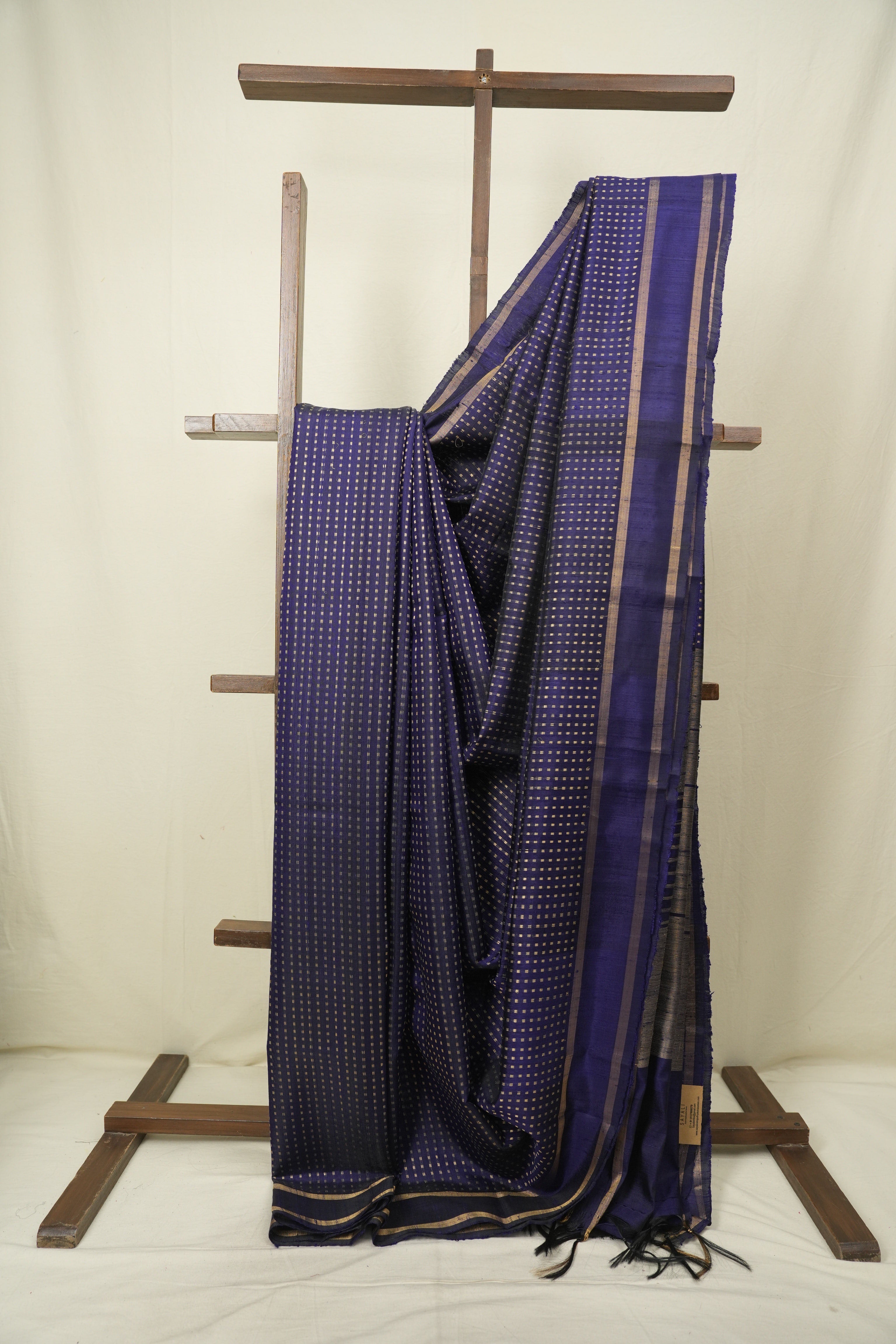 Blue Raw Silk Saree - SRBRSS1128