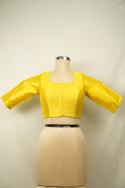 Yellow Raw Silk Blouse - SRYRSB15