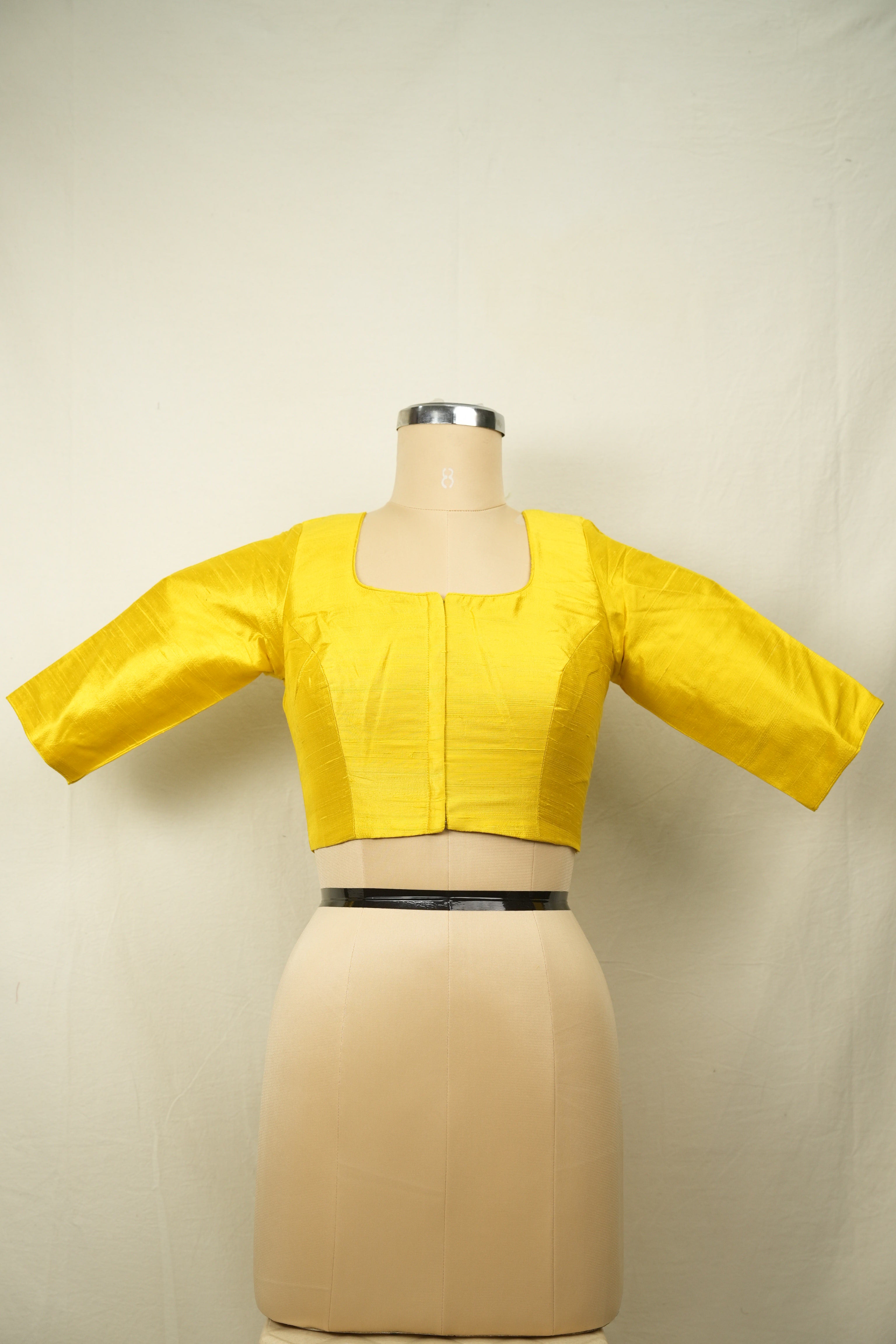 Yellow Raw Silk Blouse - SRYRSB15