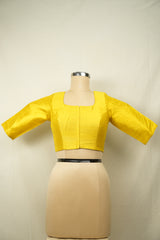 Yellow Raw Silk Blouse - SRYRSB15