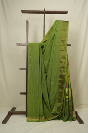 Green Cotton Paithani Saree - SRGCPS770
