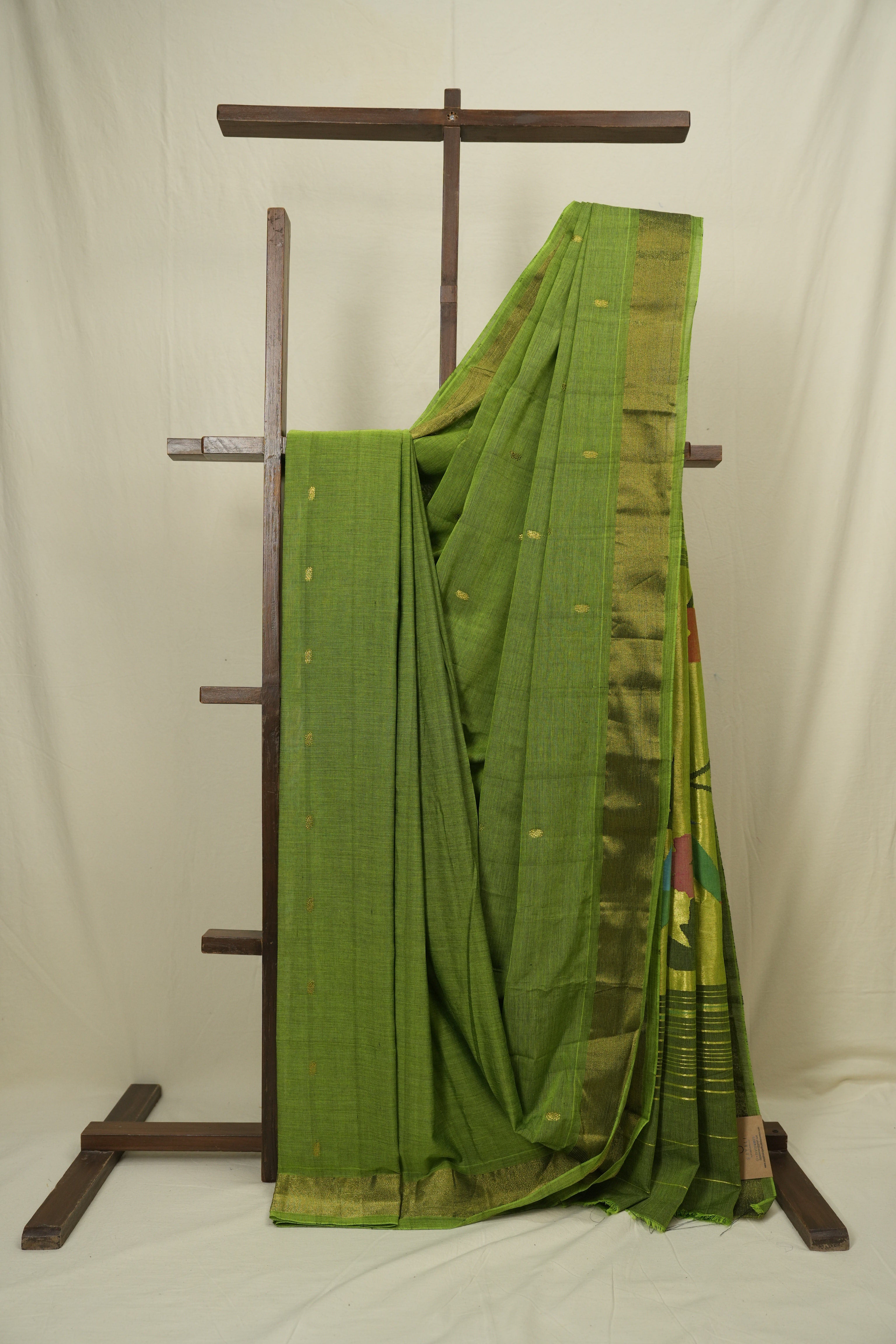 Green Cotton Paithani Saree - SRGCPS770
