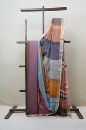 Multicolor Maheshwari Tissue Saree - SRMMTS539