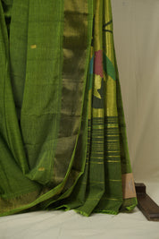 Green Cotton Paithani Saree - SRGCPS770