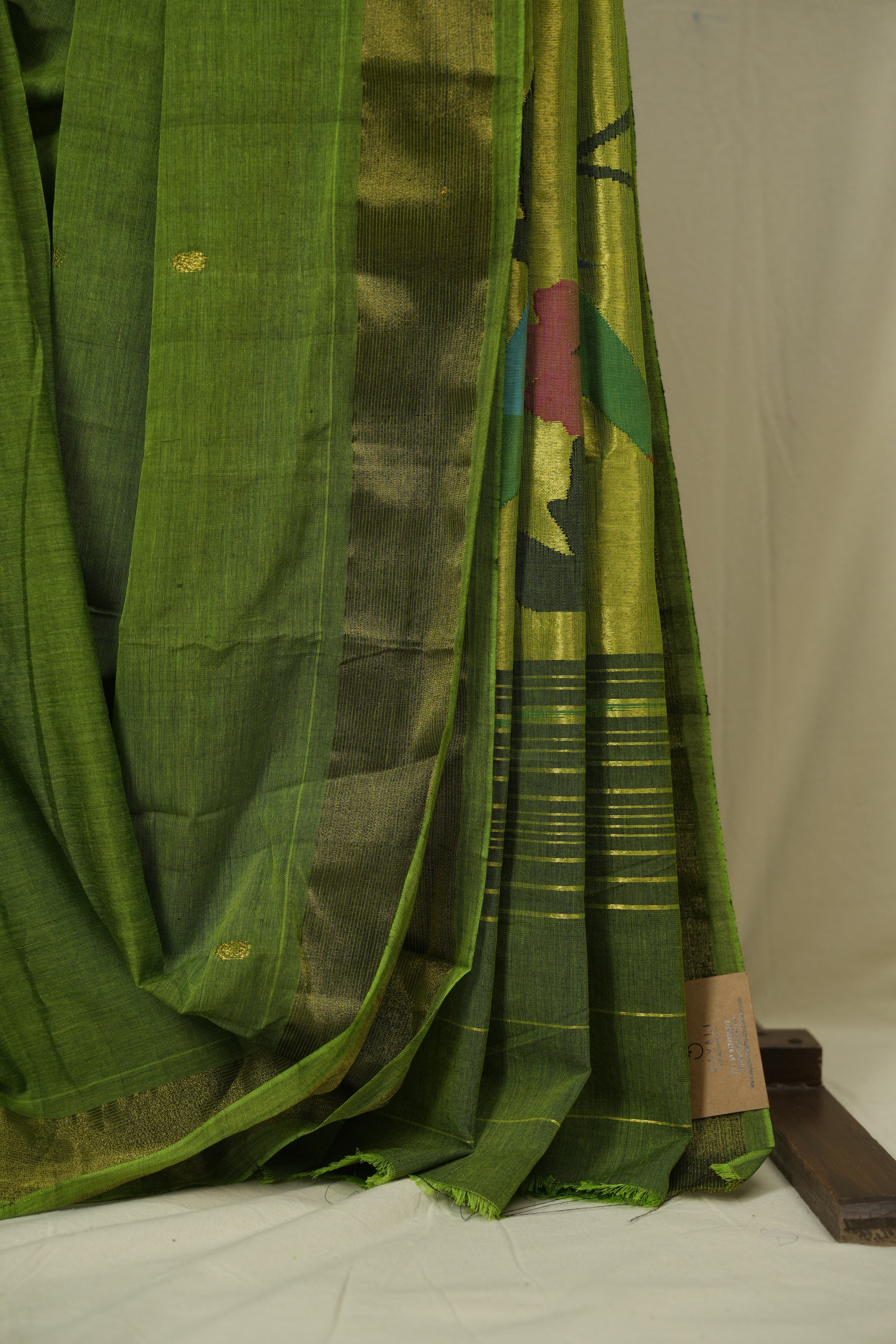 Green Cotton Paithani Saree - SRGCPS770