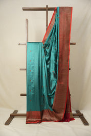 Rama Green Banarasi Silk Saree - SRRGBSS839