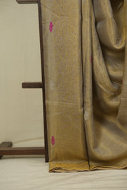 Grey Tissue Linen Jamdani Saree - SRGTLJS203