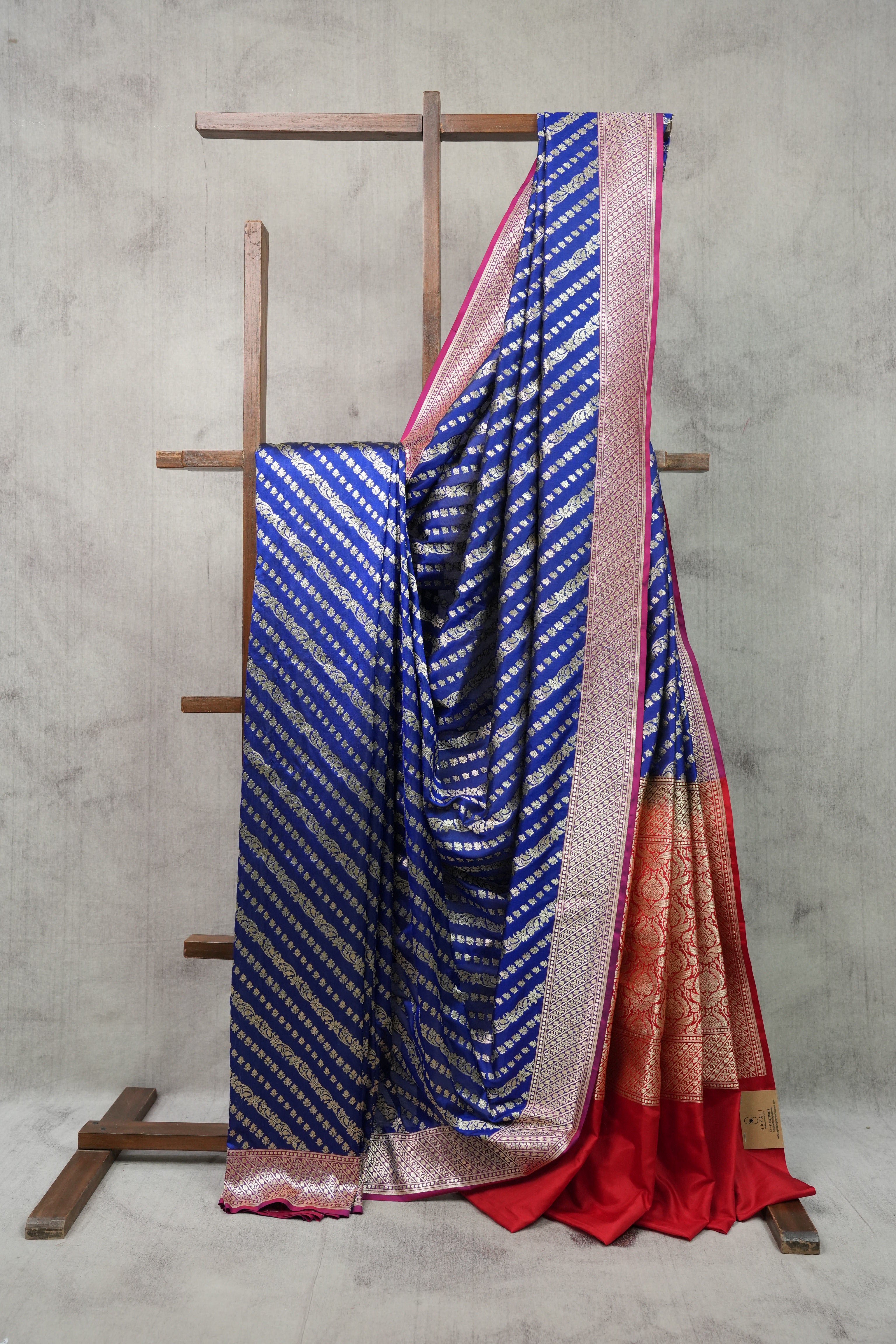 Royal Blue Banarasi Silk Saree-SRRBBSS630