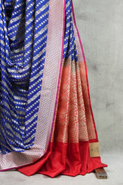Royal Blue Banarasi Silk Saree-SRRBBSS630